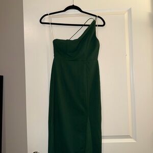 Hello Molly Green One-Shoulder Dress